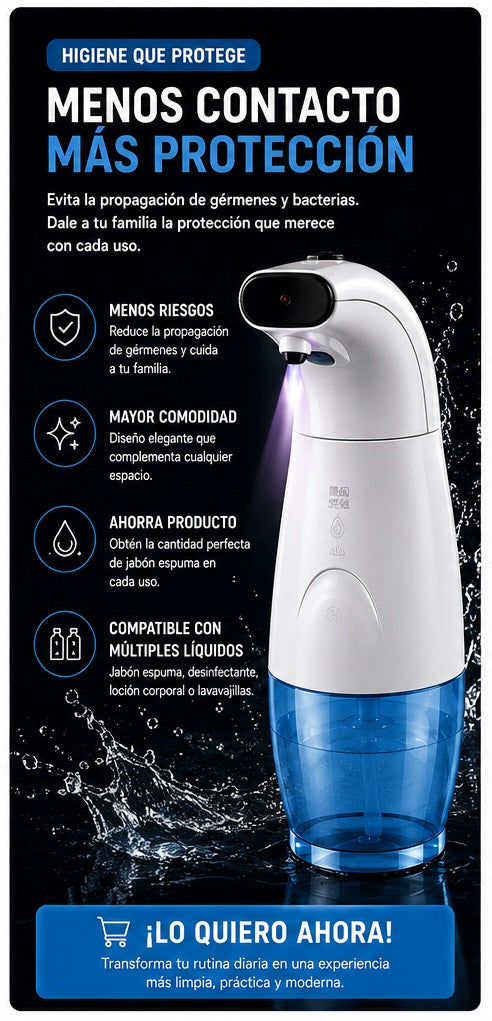 Dispensador de Jabón con Sensor Automático | Sin Contacto