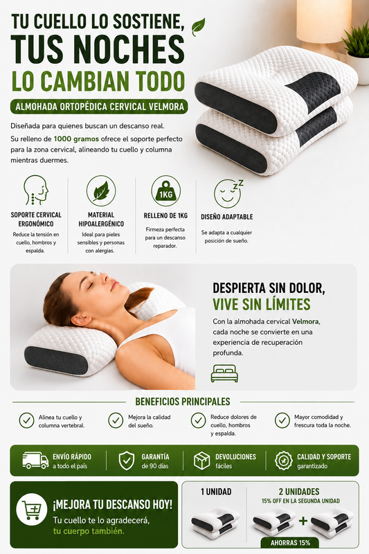 Almohada cervical 1kg – vista completa del producto