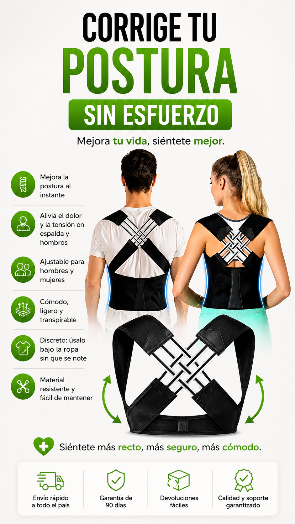 Corrector de Postura con Soporte Lumbar