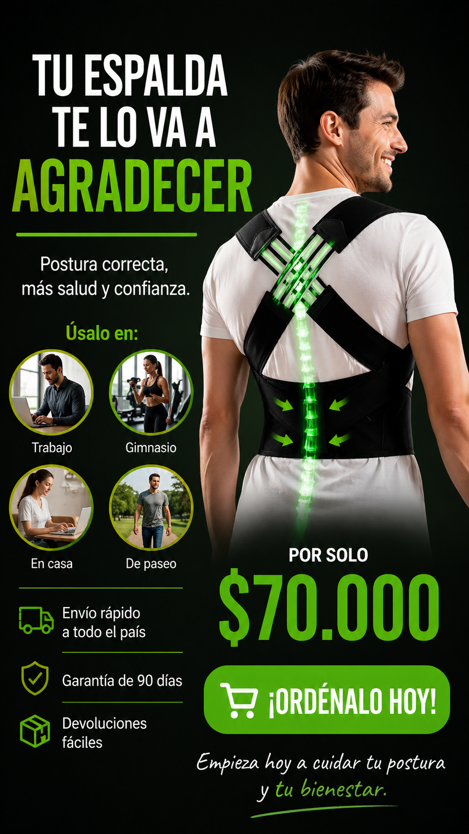 Corrector de Postura con Soporte Lumbar