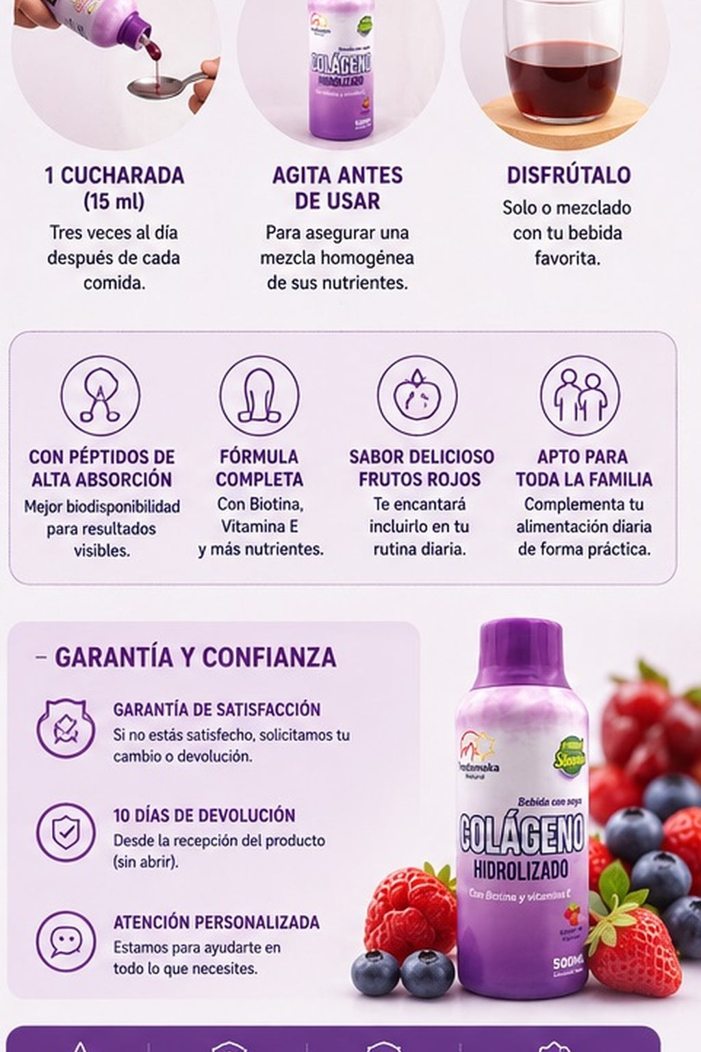 
Suplemento de colágeno hidrolizado – modo de uso y dosificación